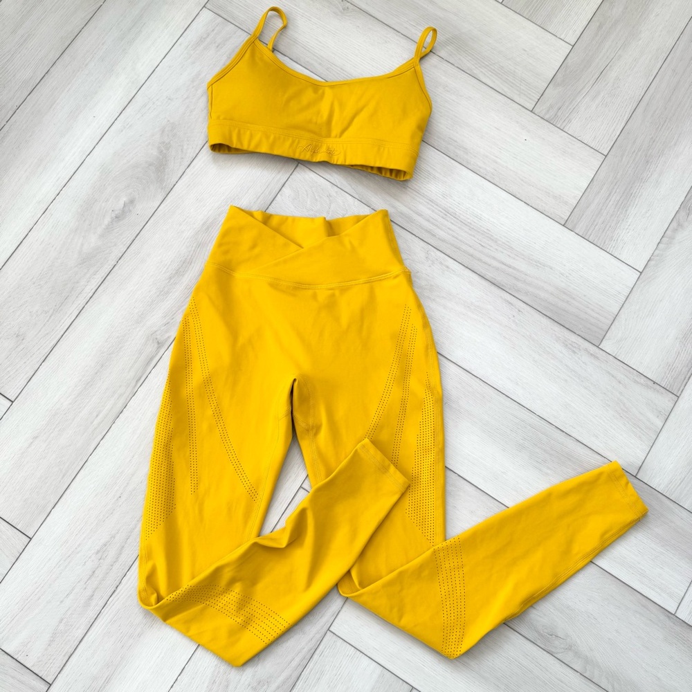 💛 ALPHALETE CROSSOVER SURFACEPATH SET Yellow Women's Activewear